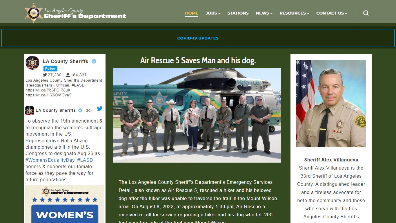 A Tradition of Service | Los Angeles County Sheriff's Department